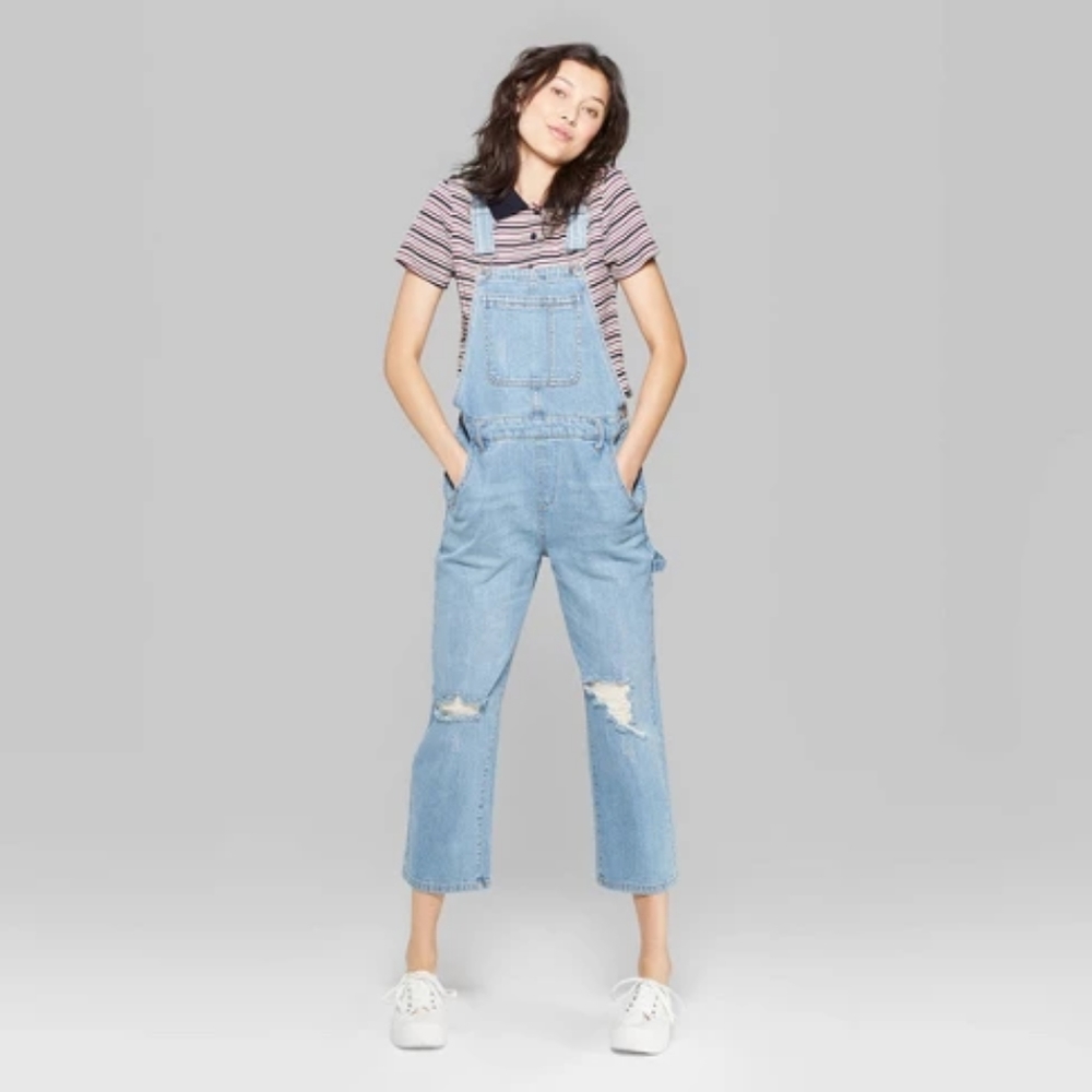 ISO!!! Distressed denim overalls from Target